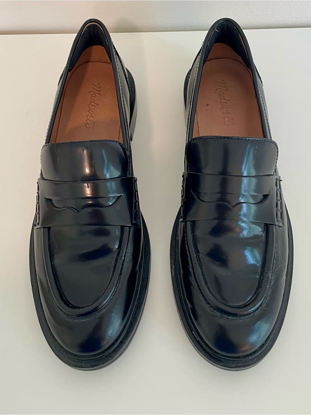 Madewell Black Leather Vernon Loafers 9.5